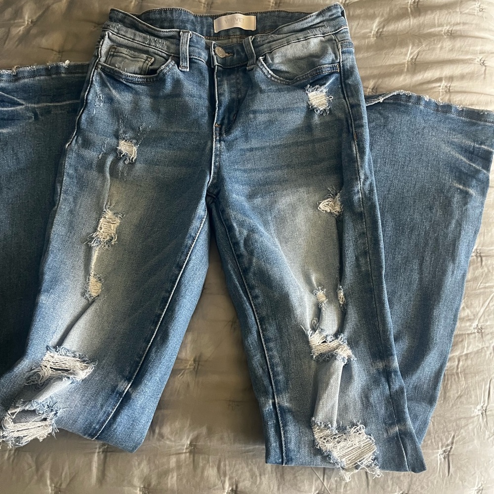 Vervet brand women’s denim size 26 destructed flares